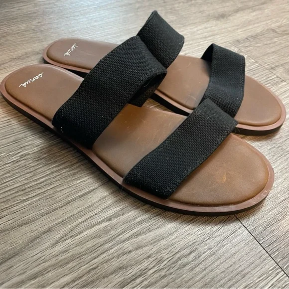 SANUK Yoga Gora Gora Black Slide Beach Sandals - Picture 1 of 10